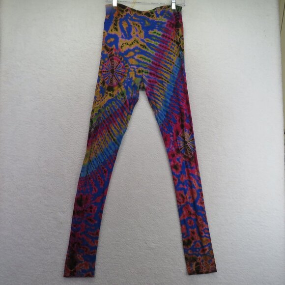 Threadheads Pants Womens Size Large Tie Dye Leggings Hippie Boho Stretch - Picture 1 of 9